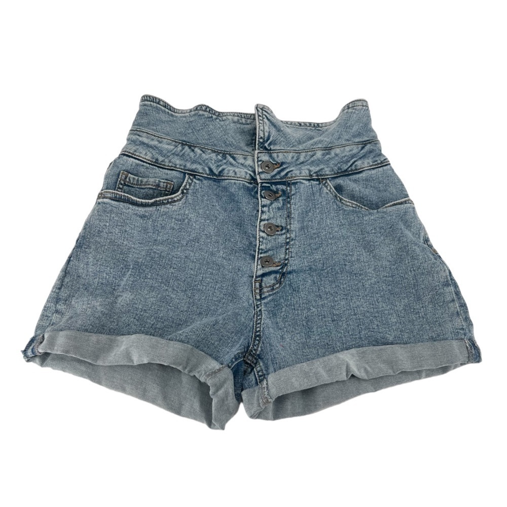No Boundaries High Rise Cuffed Hem Jean Shorts Size 7 Women’s